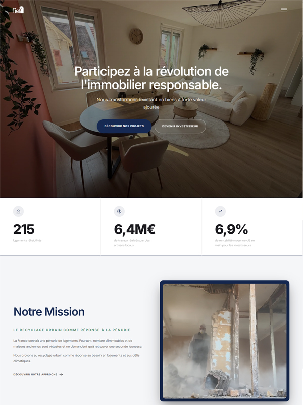 Page d’accueil du site fief-invest.com